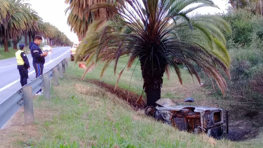 COLONIA: CONDUCTOR DE CAMIONETA MURIÓ TRAS DESPISTAR Y CHOCAR EN RUTA 1