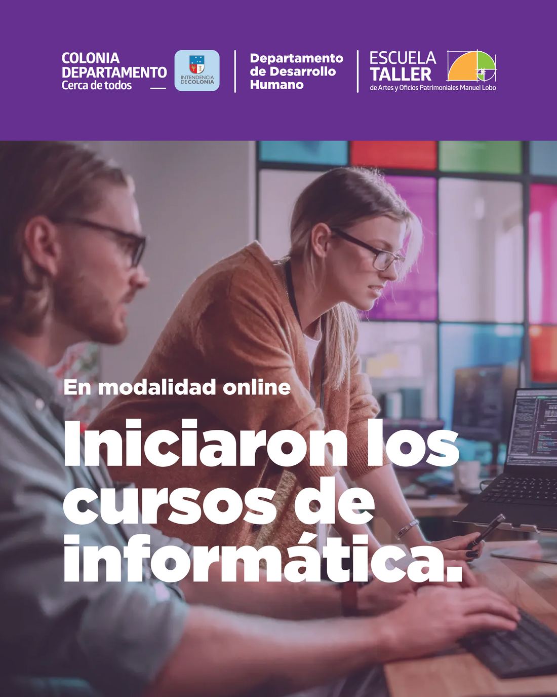 INICIO DE CURSOS DE INFORMÁTICA EN ESCUELA TALLER