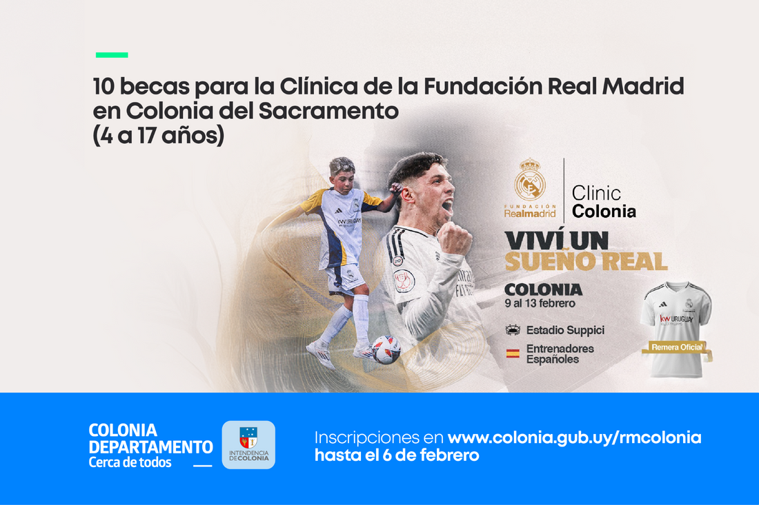 INSCRIPCIONES PARA SORTEO DE BECAS PARA CLÍNICA DE LA FUNDACIÓN REAL MADRID EN COLONIA