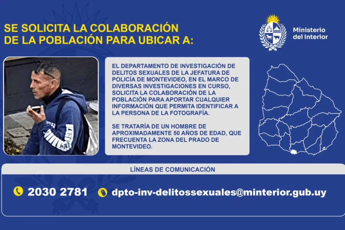 MONTEVIDEO: POLICÍA BUSCA IDENTIFICAR ACOSADOR QUE FRECUENTA LA ZONA DEL PRADO