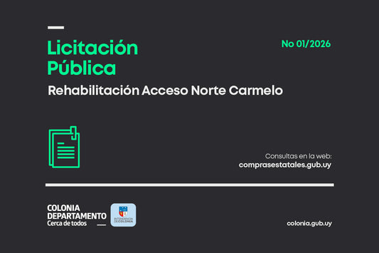 LICITACIÓN PÚBLICA: INTENDENCIA REALIZARÁ REHABILITACIÓN DE ACCESO NORTE EN CARMELO