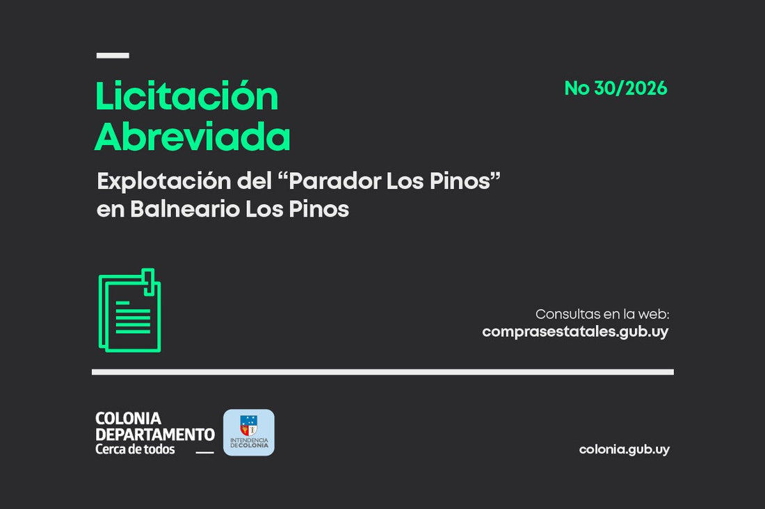 INTENDENCIA LLAMA A INTERESADOS PARA LA EXPLOTACIÓN DE "PARADOR LOS PINOS"